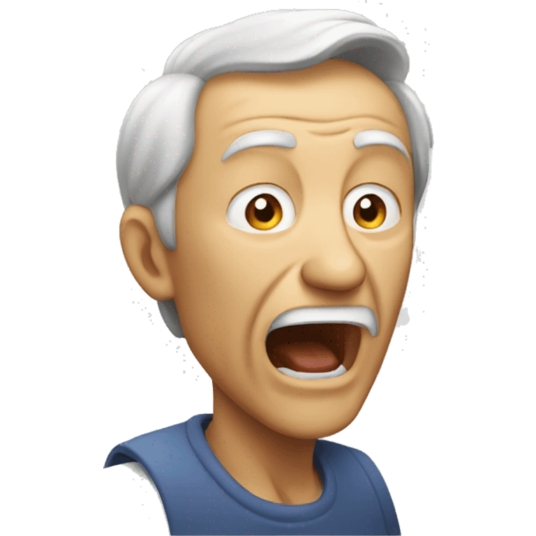 old man yells at apple emoji