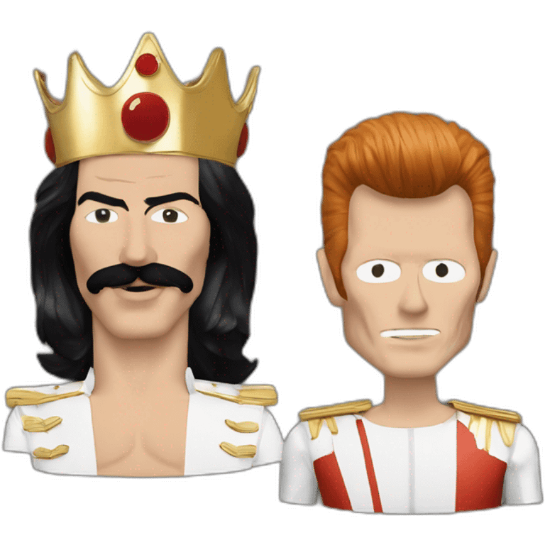 Freddie Mercury and David Bowie closeup emoji