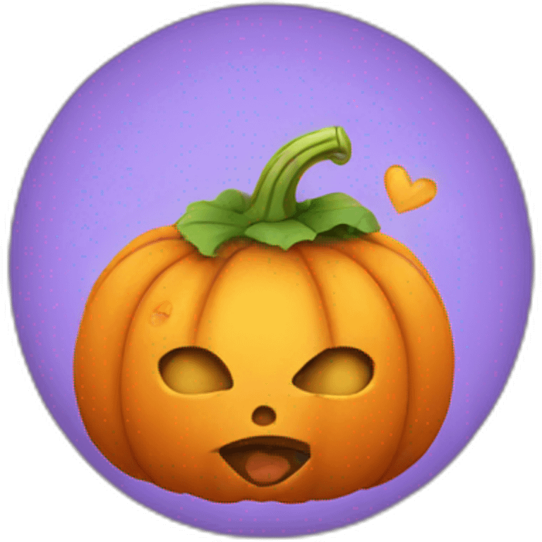 pumpkin kissing emoji