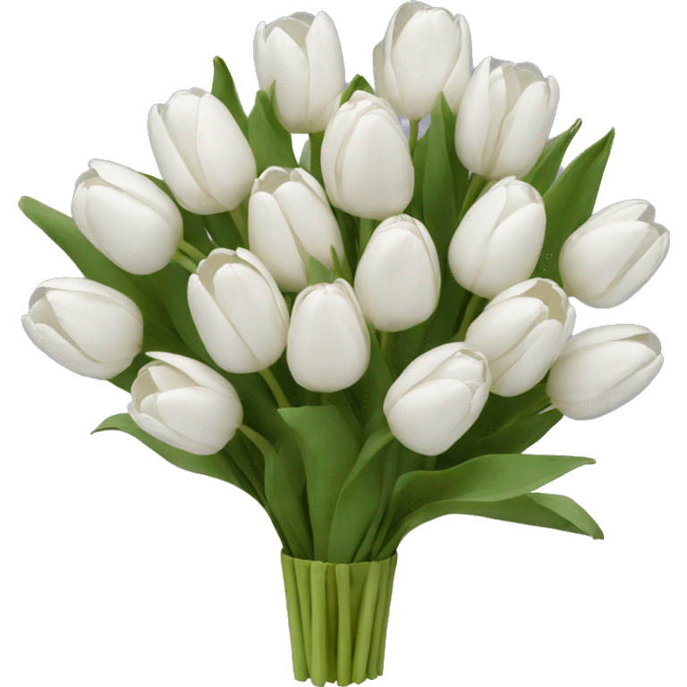 bouquet of white tulips emoji