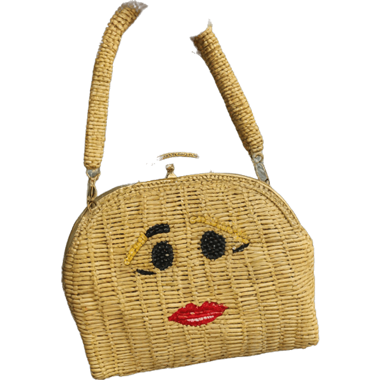 Golden Girls Purse Vintage Style Sophia Petrillo Bag Beaded Rattan Wicker emoji