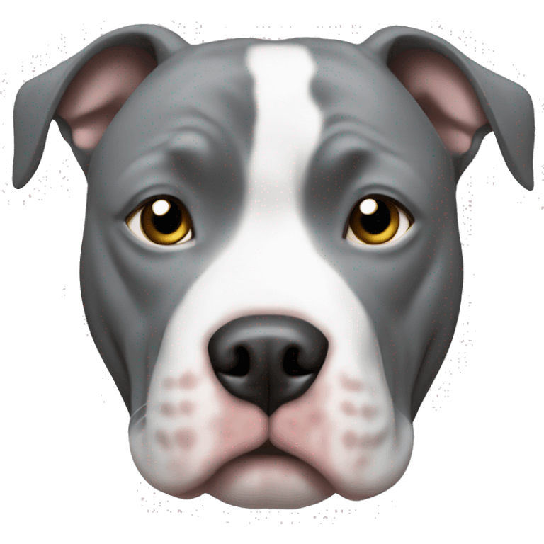 Grey and white pitbull emoji