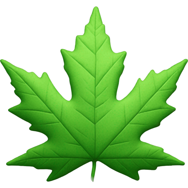 Maple leaf but green like marijuana emoji