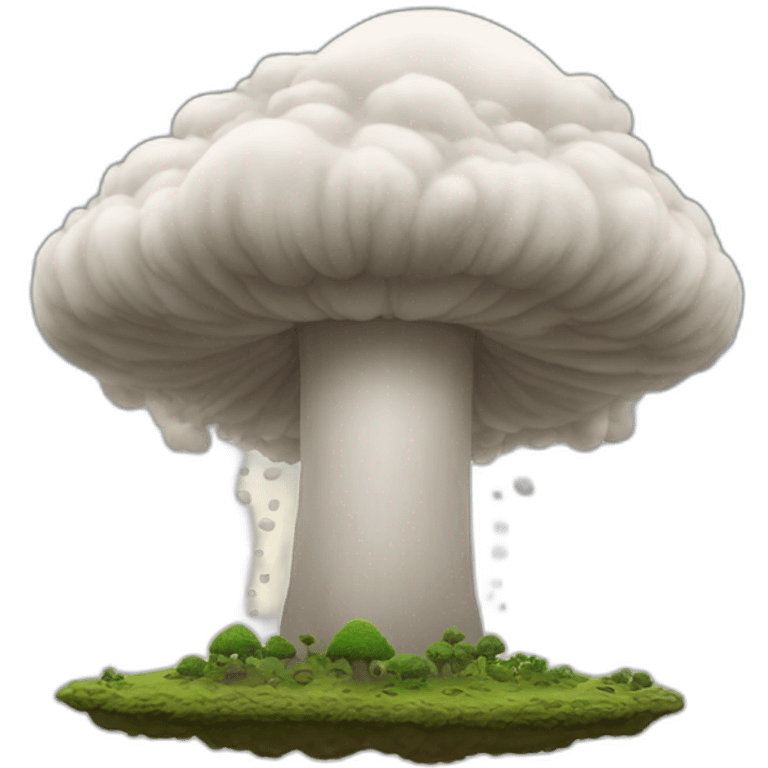 Mushroom cloud that spells 100 emoji