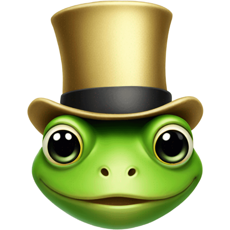 Frog with a top hat emoji