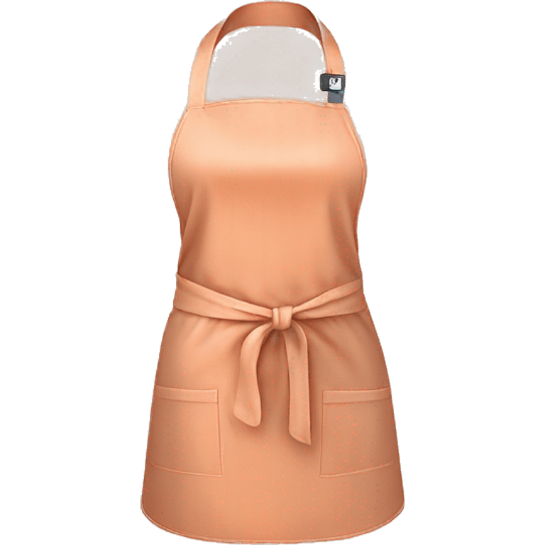 Realistic peach color kitchen apron tied in the front emoji