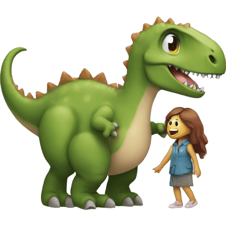 Dinosaur with his girlfriend  emoji