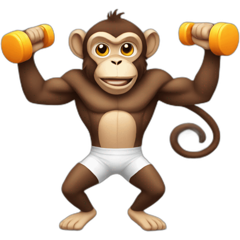 Monkey who does fitness emoji