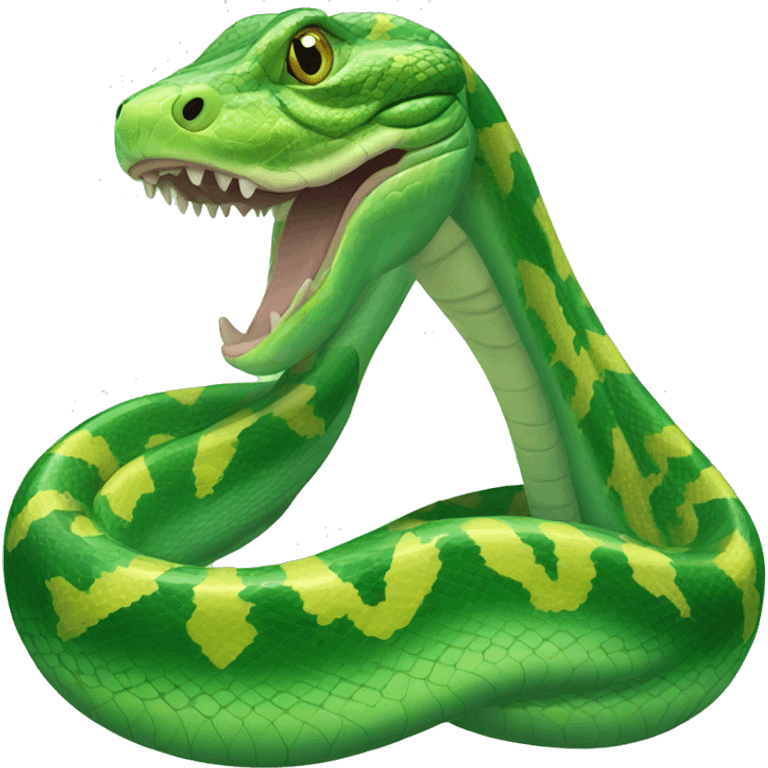 Big Green Indian Python Head emoji