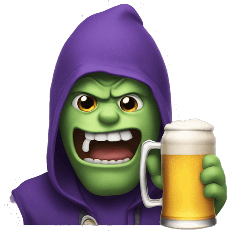 grimace holding beer emoji