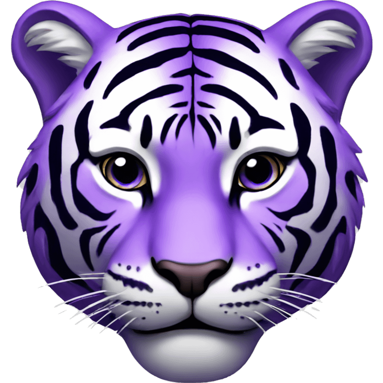 Purple tiger face emoji