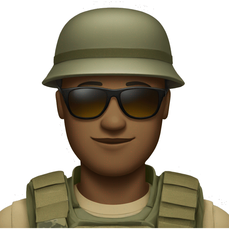 soldier in sunglasses emoji