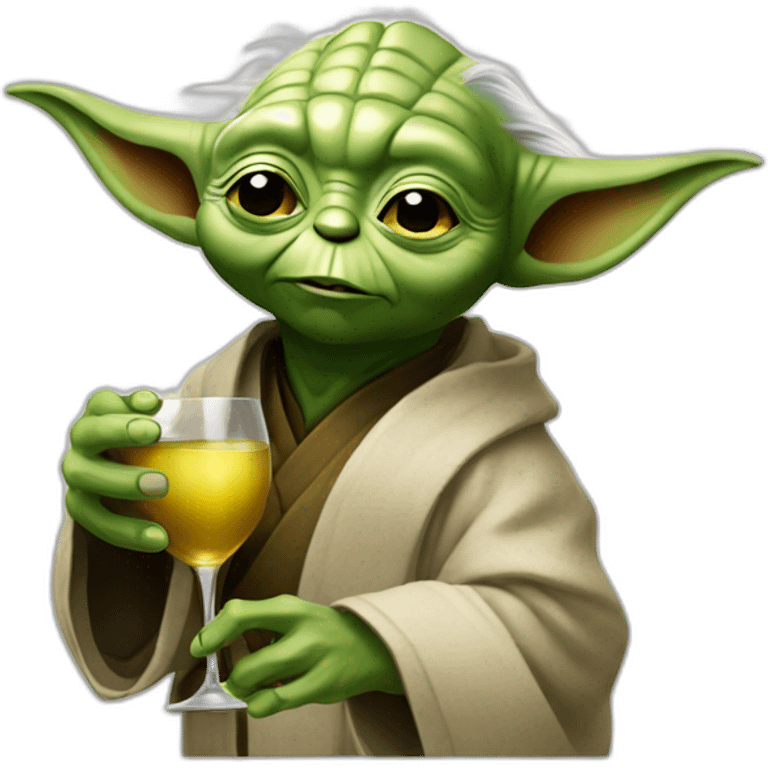 Yoda drink wine  emoji