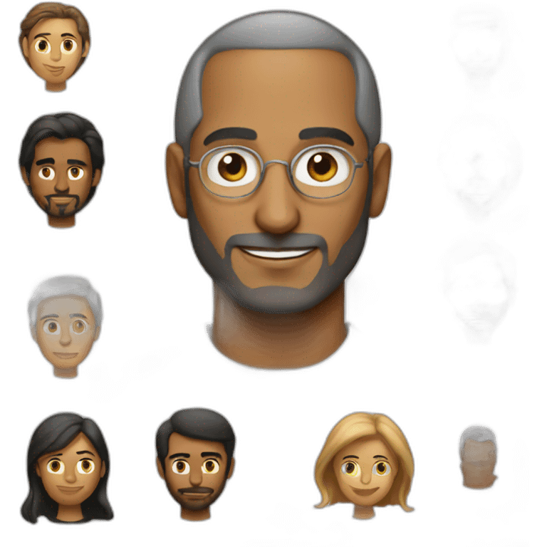 brown man looks like steve jobs emoji