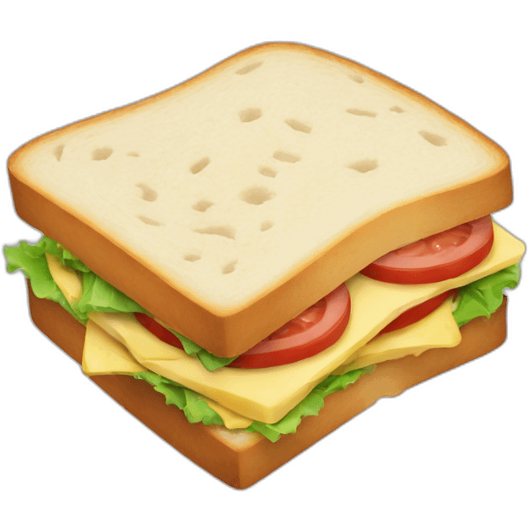 Half-eaten sandwich emoji