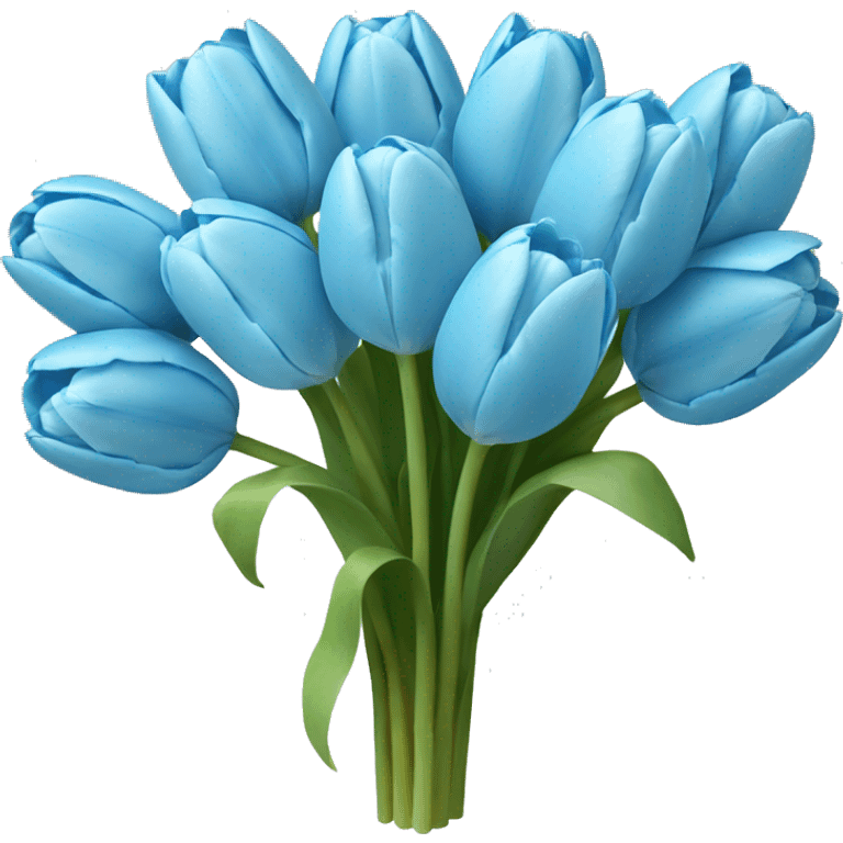 bouquet of light blue tulips emoji