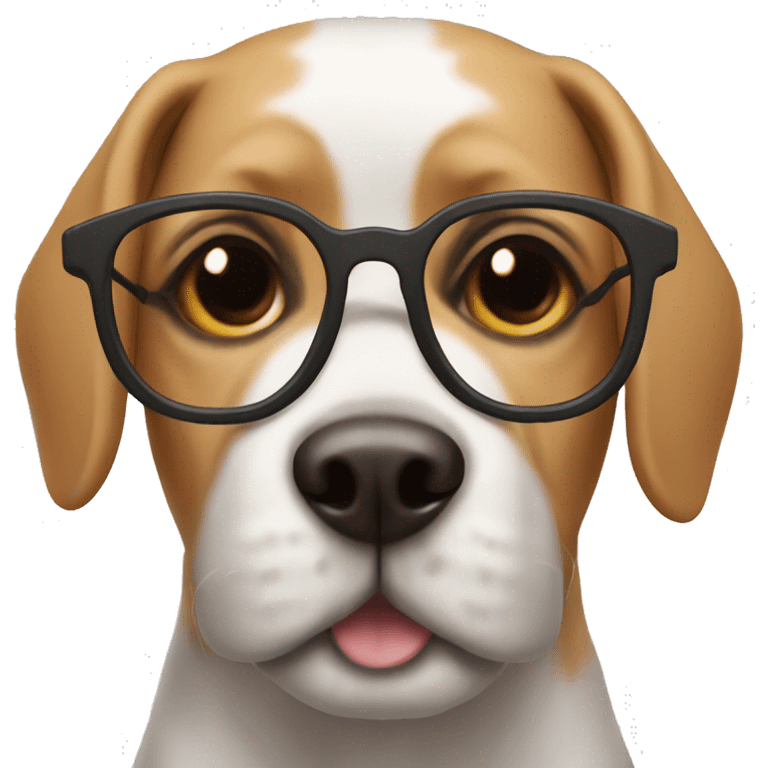 dog wearing glasses emoji