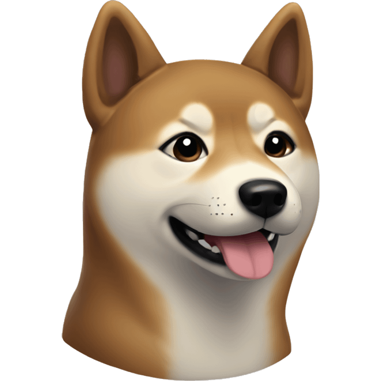 Black Shiba inu smile, eyes closed  emoji