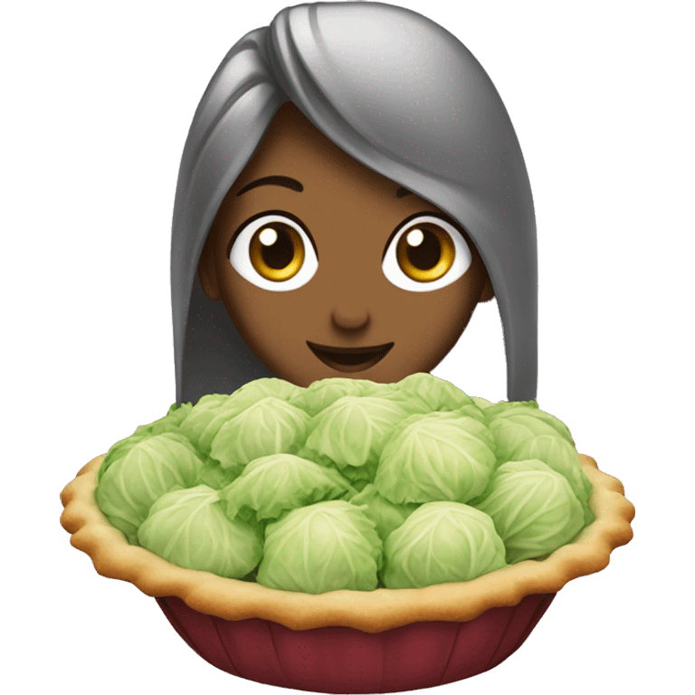 Amal pie with Cabbage emoji