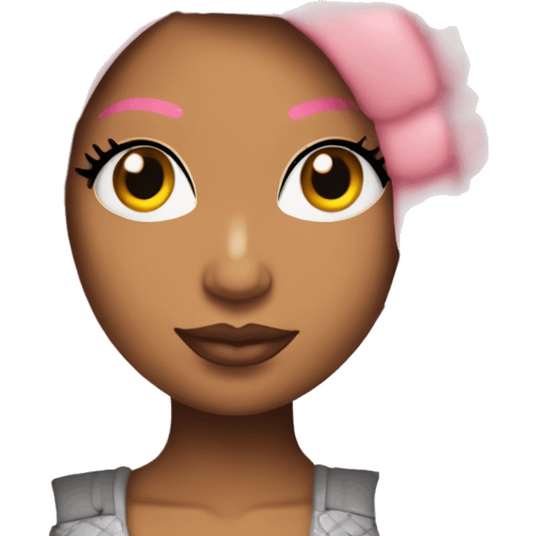 Nicki Minaj with Blonde and Pink hair  emoji