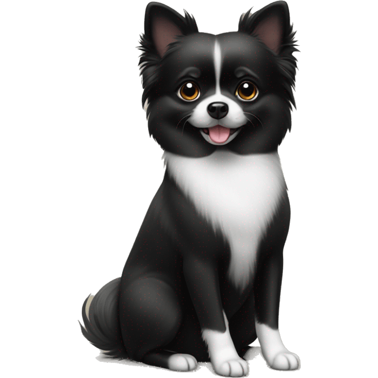 Tuxedo Pomeranian emoji