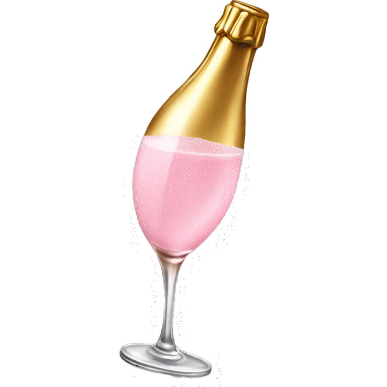 Pink champagne emoji