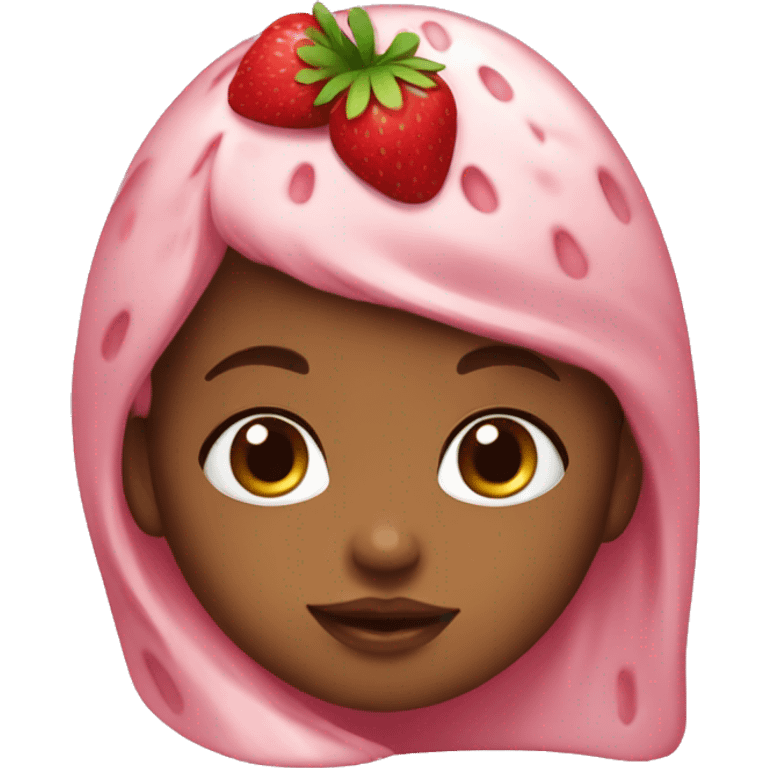 pudding strawberry baby girl emoji