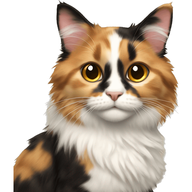 Calico cat fluffy emoji