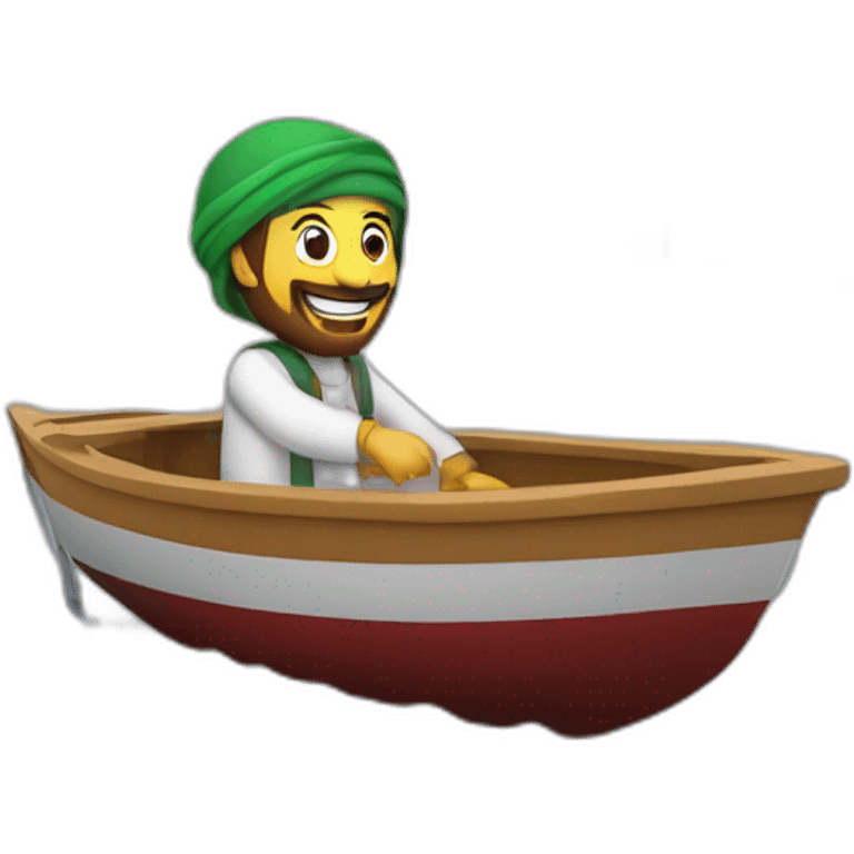 Marocains dans un bateau pneumatique emoji