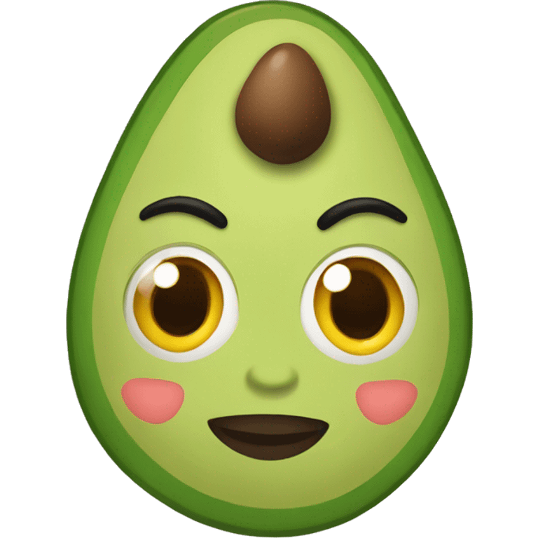 Avocado with makeup emoji