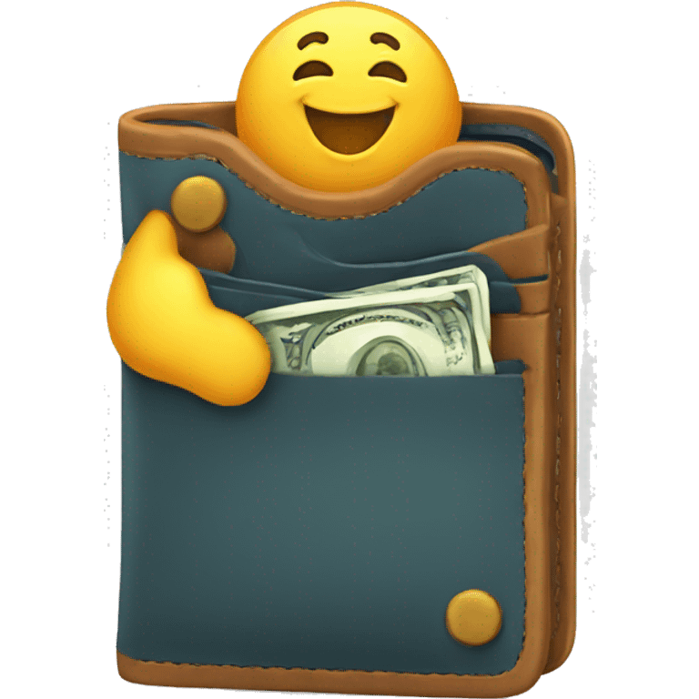 happy fat wallet emoji