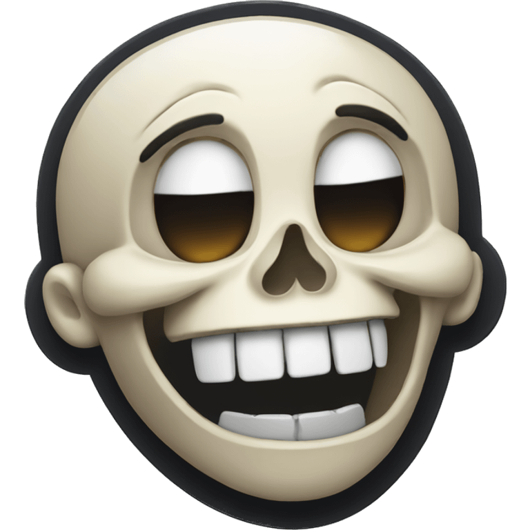 Laughing crying skull emoji