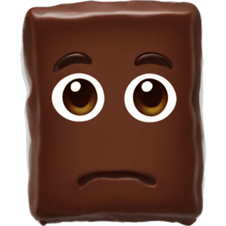 Chocolate fudge on a plate emoji