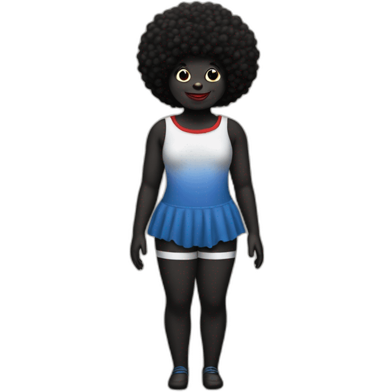 Golliwog woman in leotard emoji