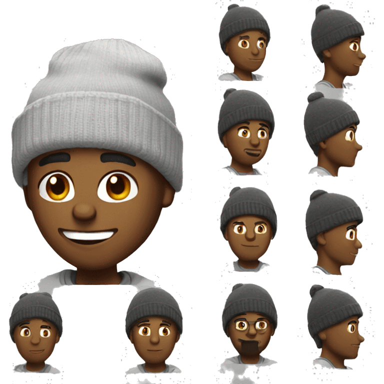 cool guy in beanie emoji