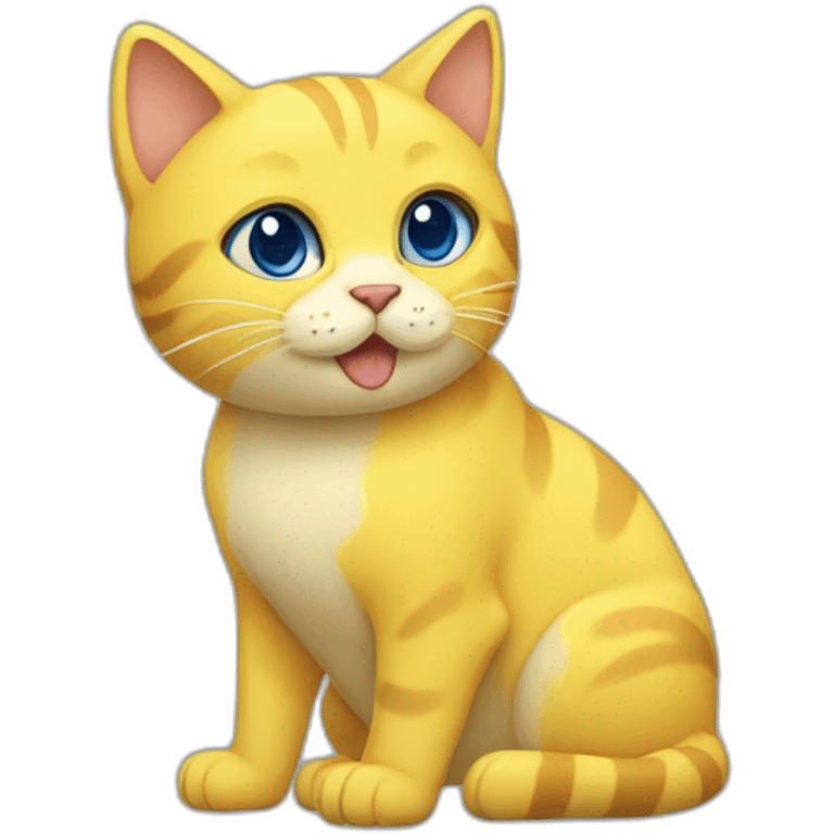 yellow blue cat emoji