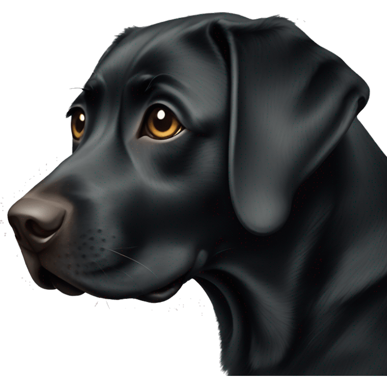 Adorable black Labrador  emoji