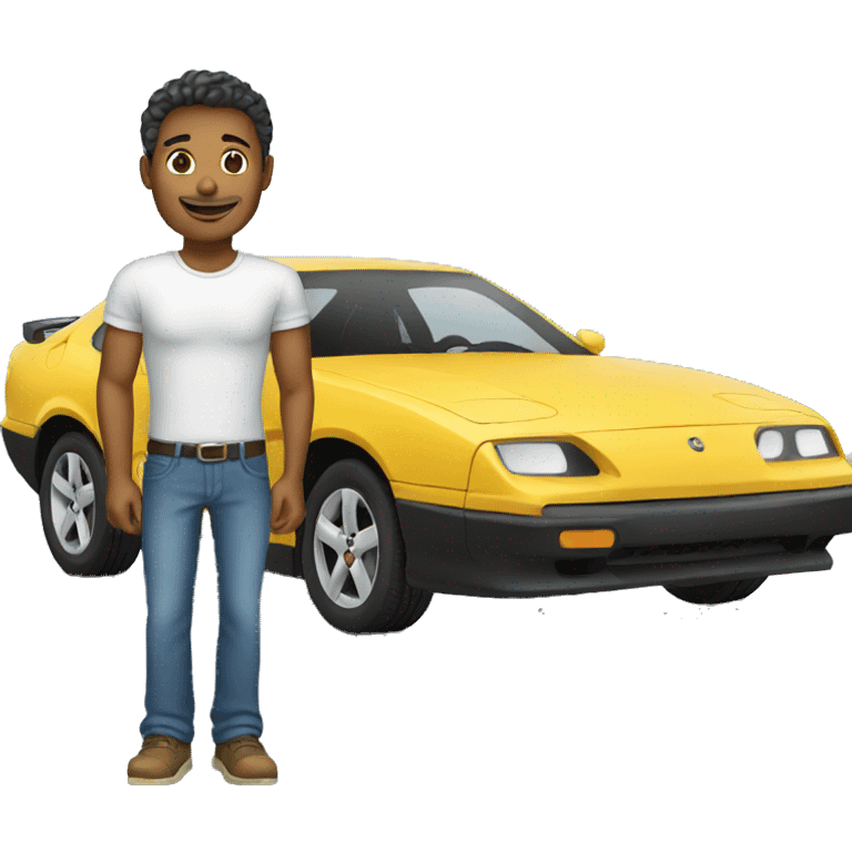 Man in front of car emoji