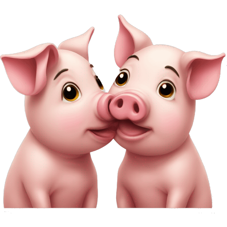 Kissing pigs emoji