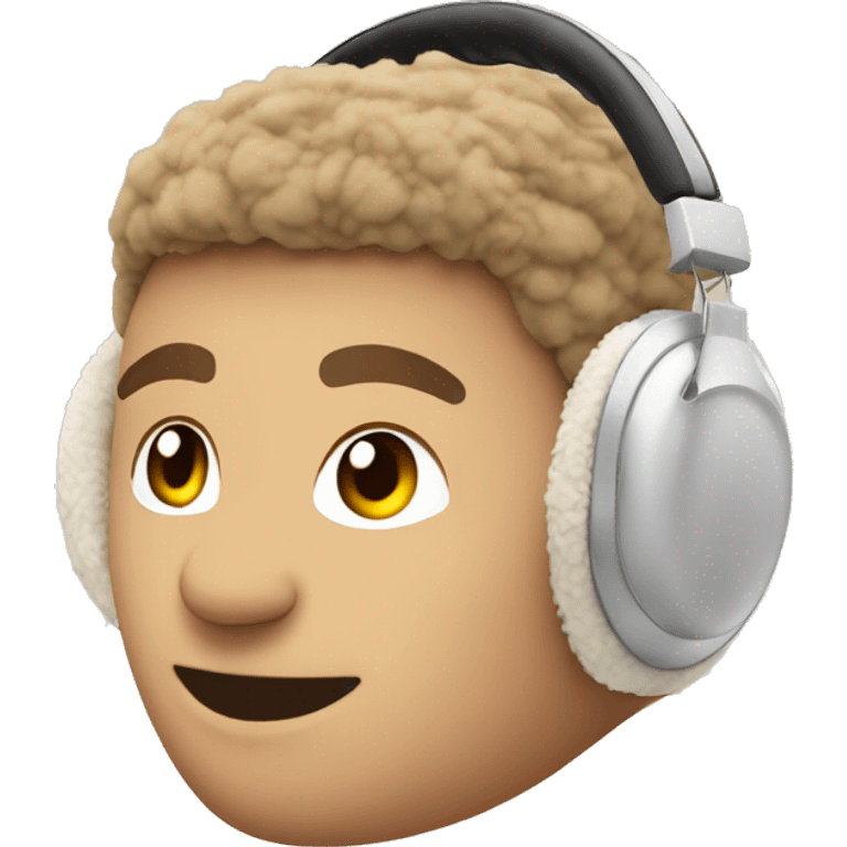 beige sherpa earmuffs emoji