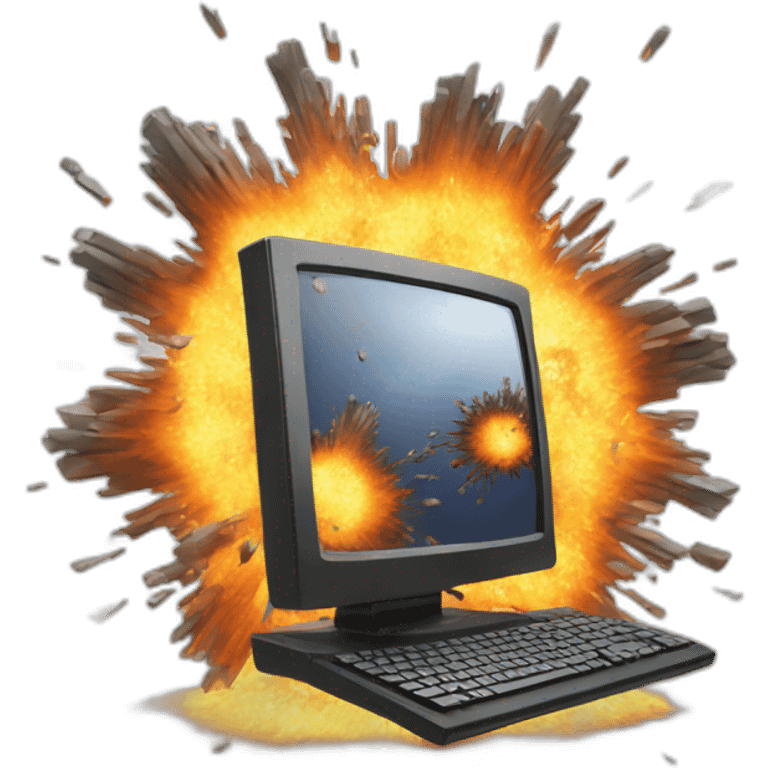 computer explosion emoji