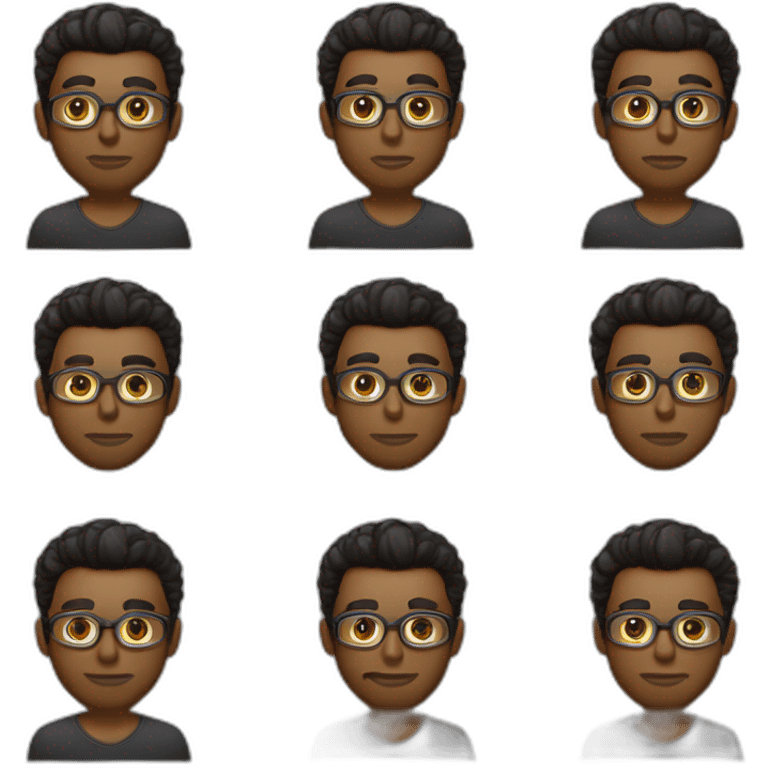 advogado homem de óculos e cabelo curto preto emoji