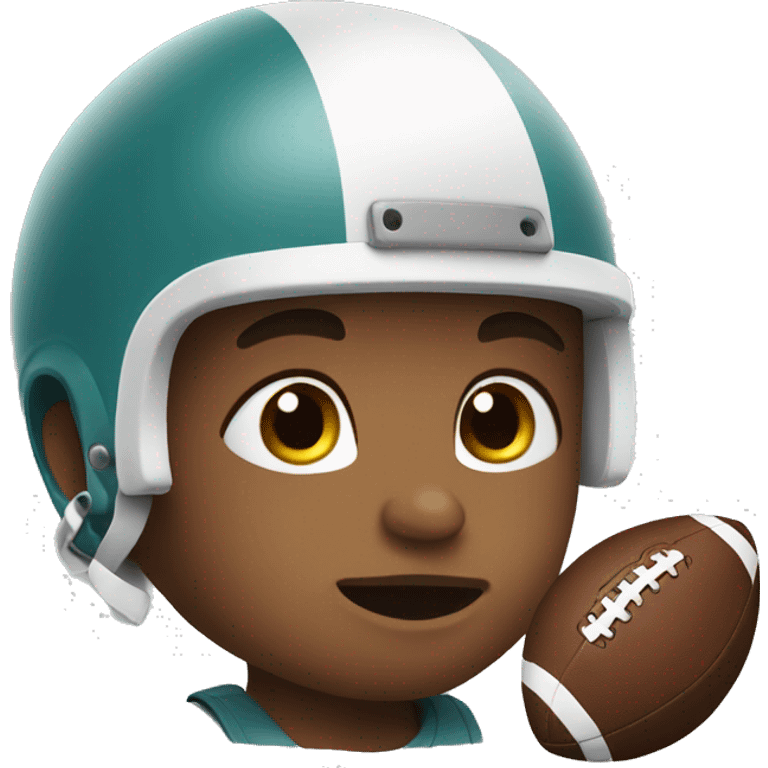 Baby with a football emoji