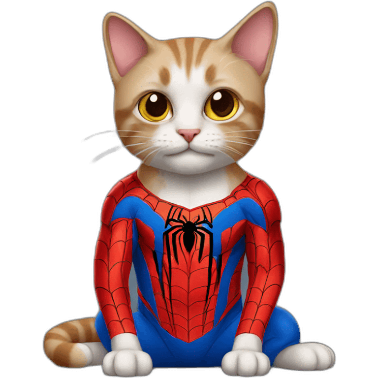 cat in a spiderman costume emoji