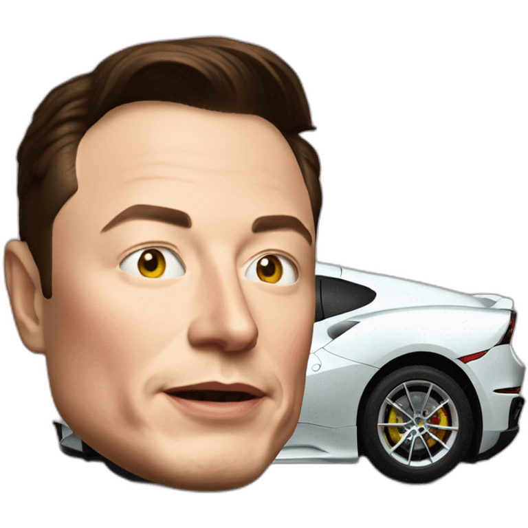 Elon musk en Ferrari  emoji