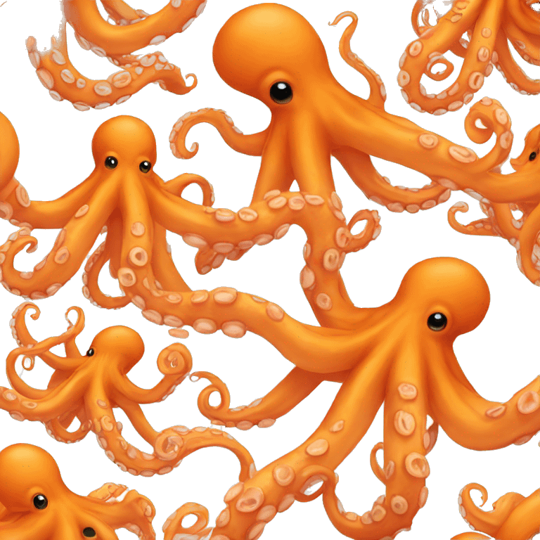 An orange octopus emoji