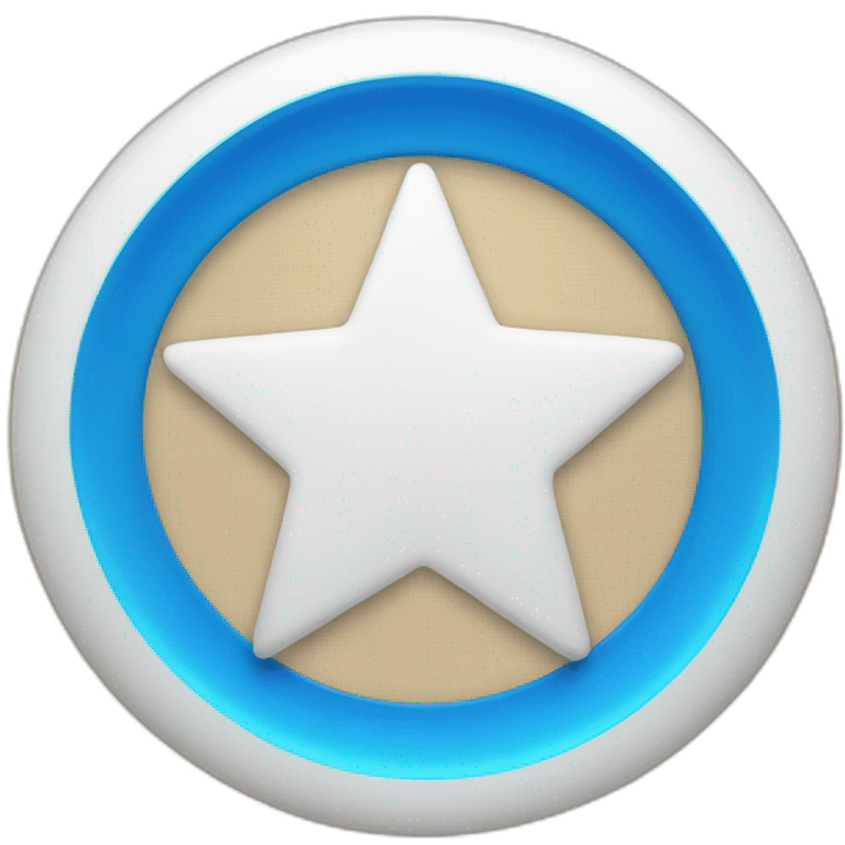 White Star with blue cercle emoji