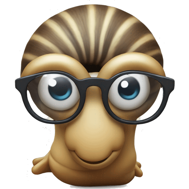 Snail with glasses  emoji