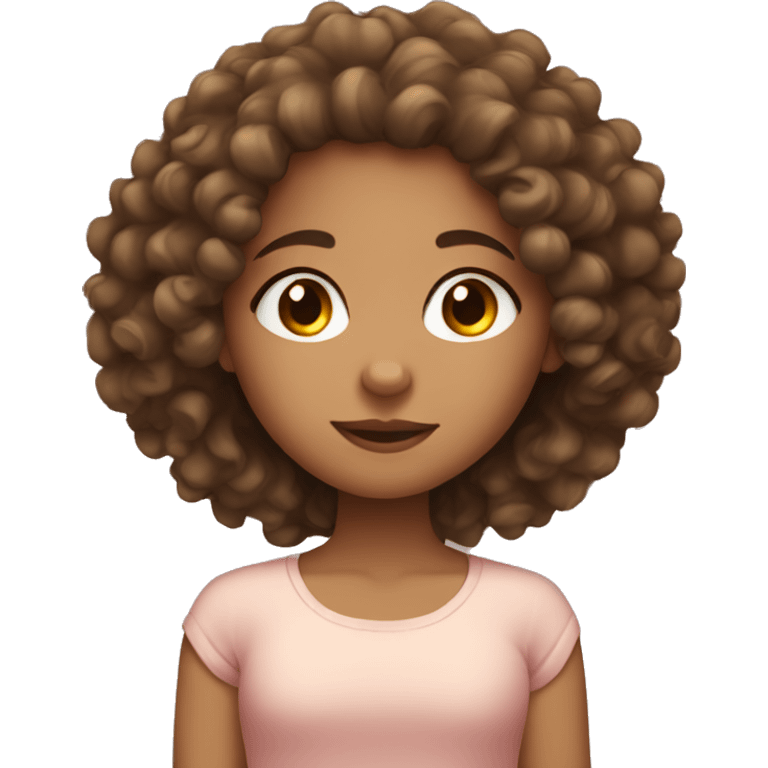 Girls with curly hair sleep emoji