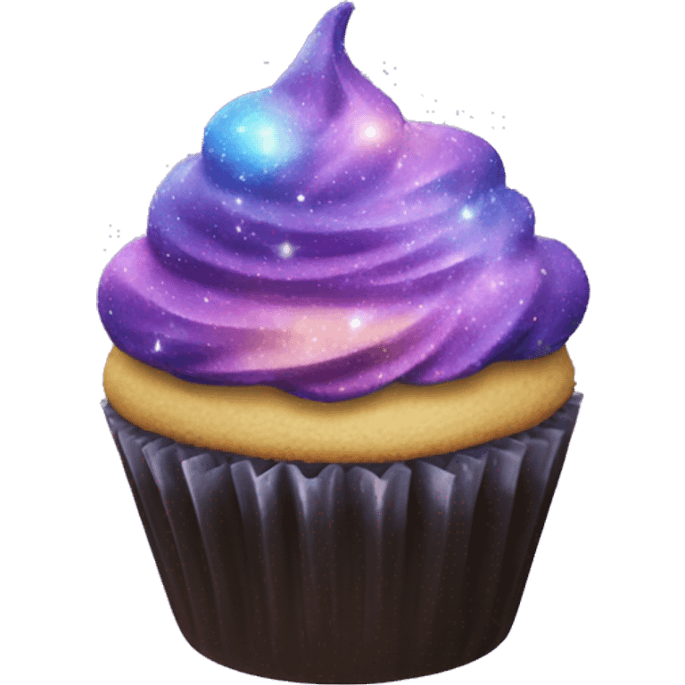 Galaxy frosted cupcake  emoji